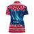 Norway Christmas Women Polo Shirt with Northern Lights Snowflake Pattern and Nordic Forest - Wonder Print Shop