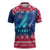 Norway Christmas Zipper Polo Shirt with Northern Lights Snowflake Pattern and Nordic Forest - Wonder Print Shop