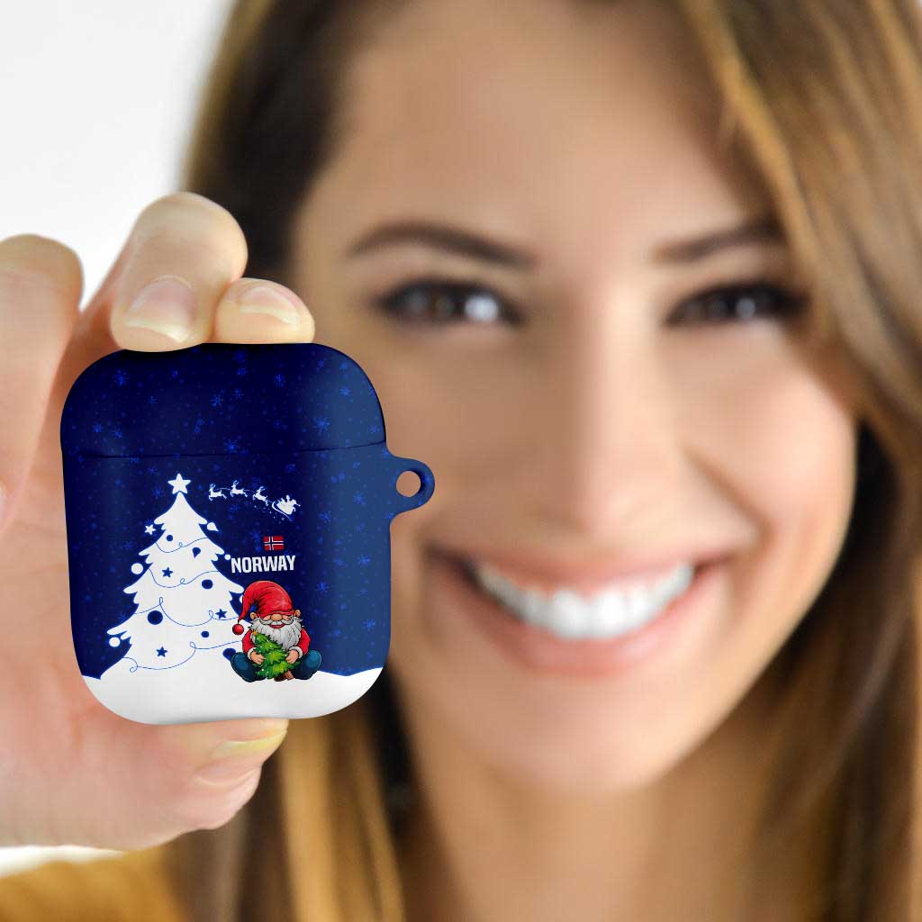 Norway Christmas AirPods Case with Nordic Gnome Santa White Tree and Snowflake - Wonder Print Shop