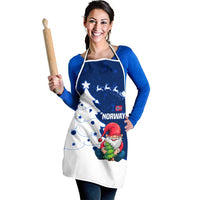 Norway Christmas Apron with Nordic Gnome Santa White Tree and Snowflake - Wonder Print Shop