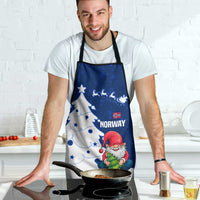 Norway Christmas Apron with Nordic Gnome Santa White Tree and Snowflake - Wonder Print Shop