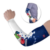 Norway Christmas Arm Sleeves with Nordic Gnome Santa White Tree and Snowflake - Wonder Print Shop