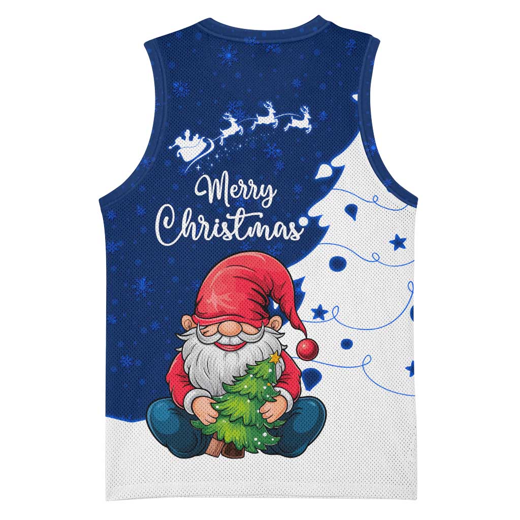 Norway Christmas Basketball Jersey with Nordic Gnome Santa White Tree and Snowflake - Wonder Print Shop
