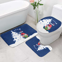 Norway Christmas Bathroom Set with Nordic Gnome Santa White Tree and Snowflake - Wonder Print Shop