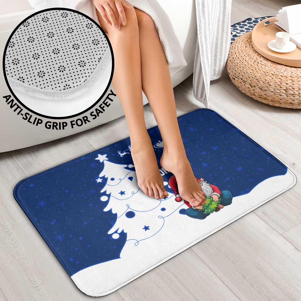 Norway Christmas Bathroom Set with Nordic Gnome Santa White Tree and Snowflake - Wonder Print Shop