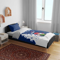 Norway Christmas Bedding Set with Nordic Gnome Santa White Tree and Snowflake - Wonder Print Shop