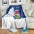 Norway Christmas Blanket with Nordic Gnome Santa White Tree and Snowflake - Wonder Print Shop