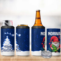 Norway Christmas 4 in 1 Can Cooler Tumbler with Nordic Gnome Santa White Tree and Snowflake - Wonder Print Shop