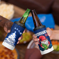 Norway Christmas 4 in 1 Can Cooler Tumbler with Nordic Gnome Santa White Tree and Snowflake - Wonder Print Shop
