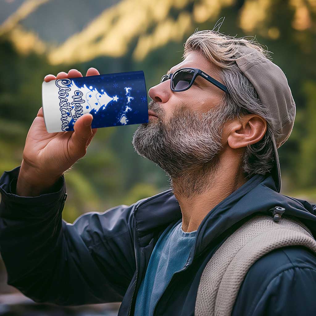 Norway Christmas 4 in 1 Can Cooler Tumbler with Nordic Gnome Santa White Tree and Snowflake - Wonder Print Shop