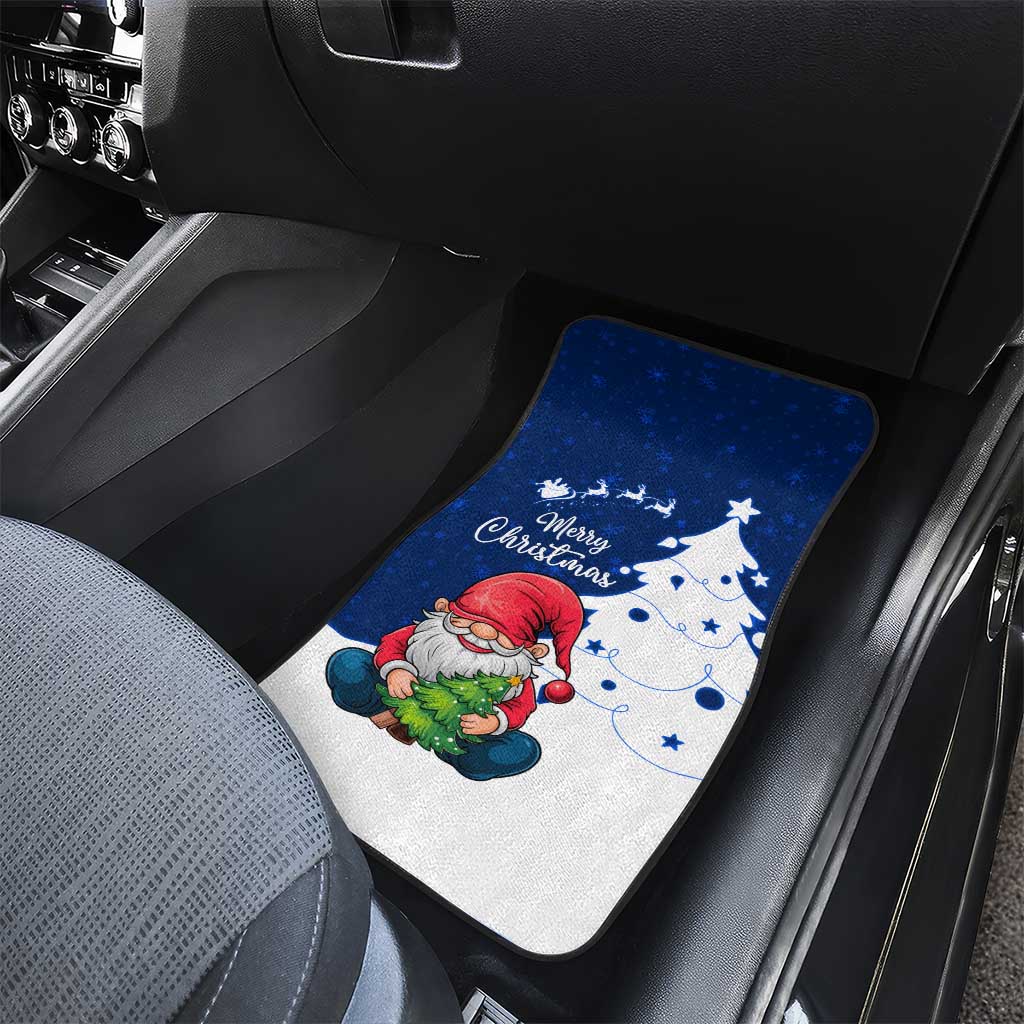 Norway Christmas Car Mats with Nordic Gnome Santa White Tree and Snowflake - Wonder Print Shop