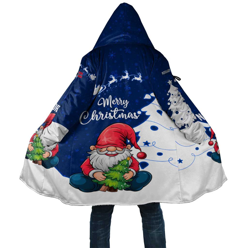 Norway Christmas Cloak with Nordic Gnome Santa White Tree and Snowflake - Wonder Print Shop