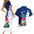 Norway Christmas Couples Matching Short Sleeve Bodycon Dress and Hawaiian Shirt with Nordic Gnome Santa White Tree and Snowflake - Wonder Print Shop