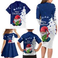 Norway Christmas Family Matching Long Sleeve Bodycon Dress and Hawaiian Shirt with Nordic Gnome Santa White Tree and Snowflake - Wonder Print Shop