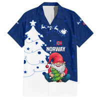 Norway Christmas Family Matching Long Sleeve Bodycon Dress and Hawaiian Shirt with Nordic Gnome Santa White Tree and Snowflake - Wonder Print Shop