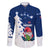 Norway Christmas Family Matching Mermaid Dress and Hawaiian Shirt with Nordic Gnome Santa White Tree and Snowflake - Wonder Print Shop