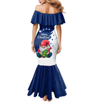 Norway Christmas Family Matching Mermaid Dress and Hawaiian Shirt with Nordic Gnome Santa White Tree and Snowflake - Wonder Print Shop