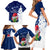 Norway Christmas Family Matching Short Sleeve Bodycon Dress and Hawaiian Shirt with Nordic Gnome Santa White Tree and Snowflake - Wonder Print Shop
