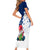 Norway Christmas Family Matching Short Sleeve Bodycon Dress and Hawaiian Shirt with Nordic Gnome Santa White Tree and Snowflake - Wonder Print Shop