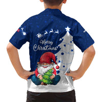 Norway Christmas Family Matching Summer Maxi Dress and Hawaiian Shirt with Nordic Gnome Santa White Tree and Snowflake - Wonder Print Shop