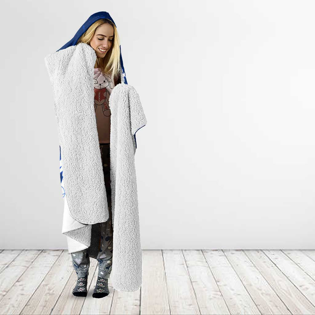 Norway Christmas Hooded Blanket with Nordic Gnome Santa White Tree and Snowflake - Wonder Print Shop