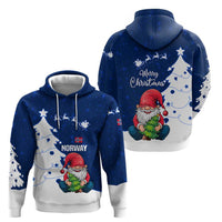 Norway Christmas Hoodie with Nordic Gnome Santa White Tree and Snowflake - Wonder Print Shop