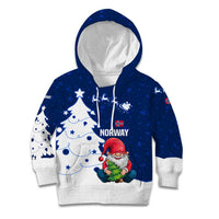 Norway Christmas Kid Hoodie with Nordic Gnome Santa White Tree and Snowflake - Wonder Print Shop
