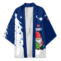 Norway Christmas Kimono with Nordic Gnome Santa White Tree and Snowflake - Wonder Print Shop