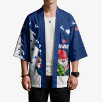Norway Christmas Kimono with Nordic Gnome Santa White Tree and Snowflake - Wonder Print Shop