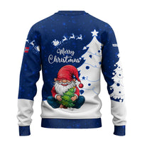 Norway Christmas Ugly Christmas Sweater with Nordic Gnome Santa White Tree and Snowflake - Wonder Print Shop