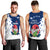 Norway Christmas Men Tank Top with Nordic Gnome Santa White Tree and Snowflake - Wonder Print Shop