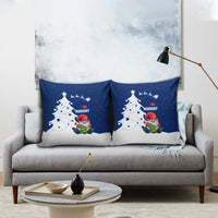 Norway Christmas Pillow Cover with Nordic Gnome Santa White Tree and Snowflake - Wonder Print Shop
