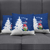 Norway Christmas Pillow Cover with Nordic Gnome Santa White Tree and Snowflake - Wonder Print Shop