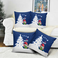 Norway Christmas Pillow Cover with Nordic Gnome Santa White Tree and Snowflake - Wonder Print Shop