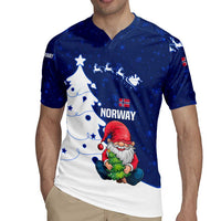 Norway Christmas Rugby Jersey with Nordic Gnome Santa White Tree and Snowflake - Wonder Print Shop