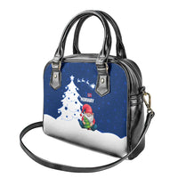 Norway Christmas Shoulder Handbag with Nordic Gnome Santa White Tree and Snowflake - Wonder Print Shop