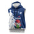 Norway Christmas Sleeveless Hoodie with Nordic Gnome Santa White Tree and Snowflake - Wonder Print Shop
