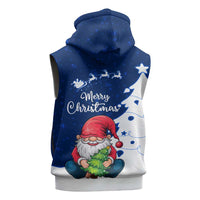Norway Christmas Sleeveless Zip Hoodie with Nordic Gnome Santa White Tree and Snowflake - Wonder Print Shop