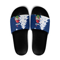 Norway Christmas Slide Sandals with Nordic Gnome Santa White Tree and Snowflake - Wonder Print Shop