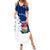 Norway Christmas Summer Maxi Dress with Nordic Gnome Santa White Tree and Snowflake - Wonder Print Shop