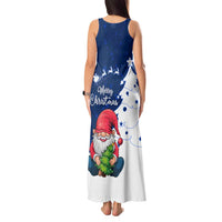 Norway Christmas Tank Maxi Dress with Nordic Gnome Santa White Tree and Snowflake - Wonder Print Shop