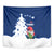 Norway Christmas Tapestry with Nordic Gnome Santa White Tree and Snowflake - Wonder Print Shop