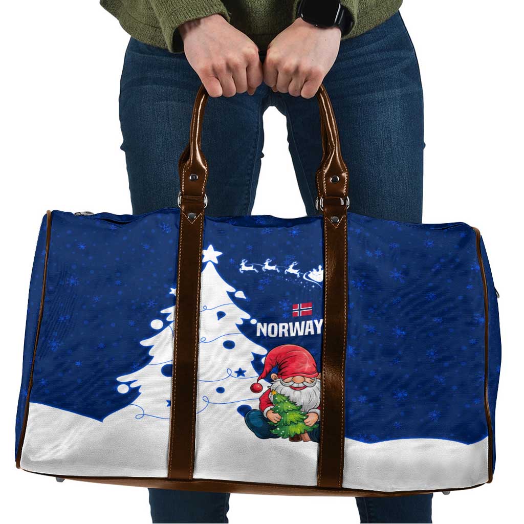 Norway Christmas Travel Bag with Nordic Gnome Santa White Tree and Snowflake - Wonder Print Shop