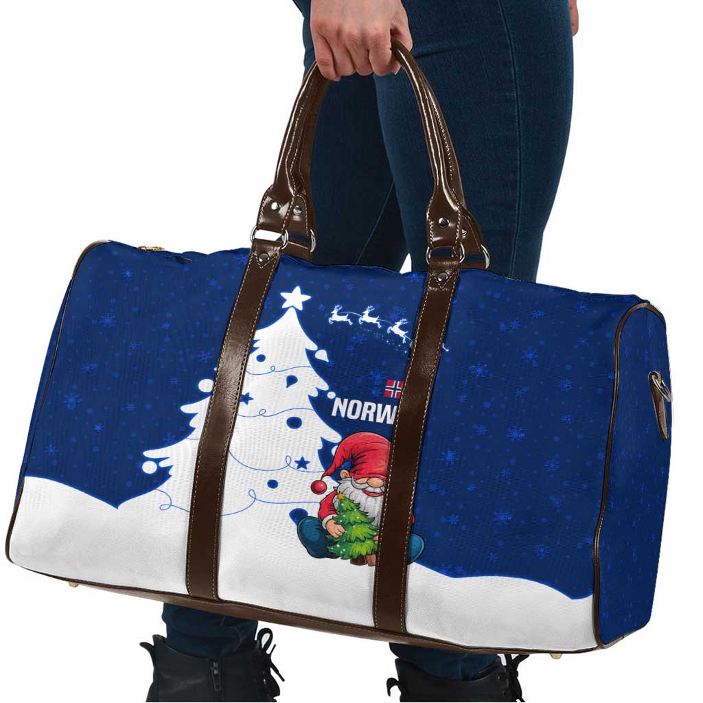 Norway Christmas Travel Bag with Nordic Gnome Santa White Tree and Snowflake - Wonder Print Shop