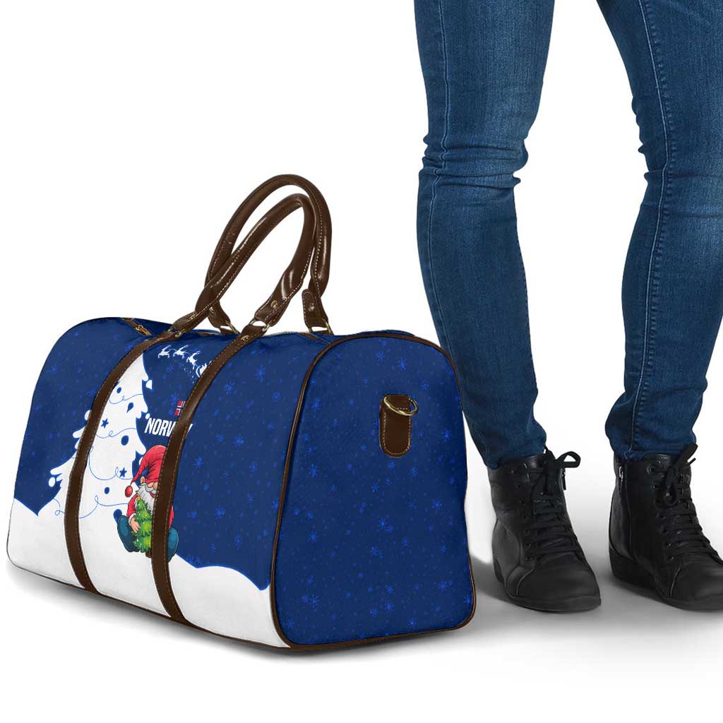 Norway Christmas Travel Bag with Nordic Gnome Santa White Tree and Snowflake - Wonder Print Shop