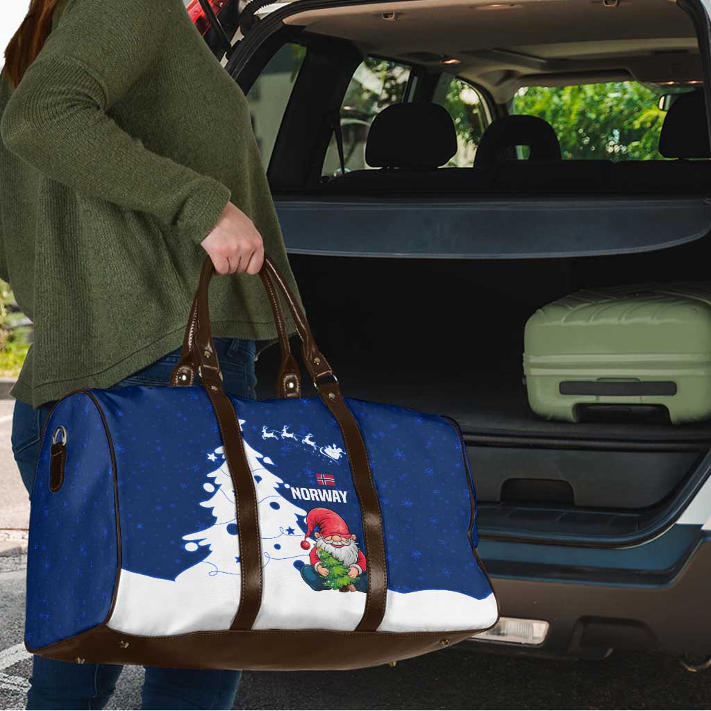 Norway Christmas Travel Bag with Nordic Gnome Santa White Tree and Snowflake - Wonder Print Shop