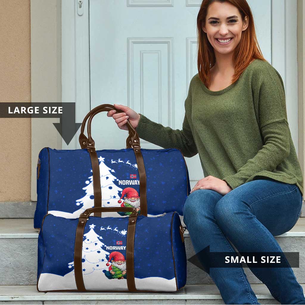 Norway Christmas Travel Bag with Nordic Gnome Santa White Tree and Snowflake - Wonder Print Shop