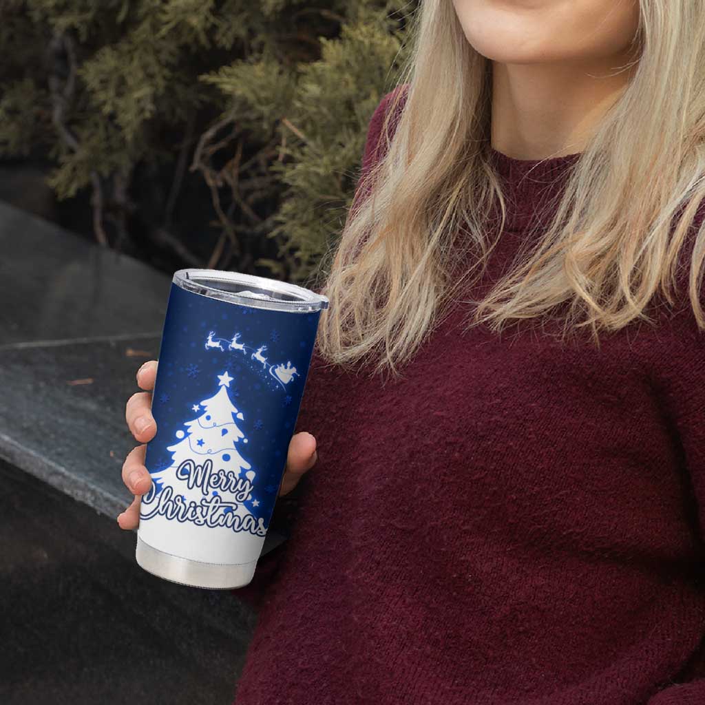 Norway Christmas Tumbler Cup with Nordic Gnome Santa White Tree and Snowflake - Wonder Print Shop