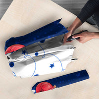 Norway Christmas Umbrella with Nordic Gnome Santa White Tree and Snowflake - Wonder Print Shop