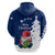 Norway Christmas Zip Hoodie with Nordic Gnome Santa White Tree and Snowflake - Wonder Print Shop